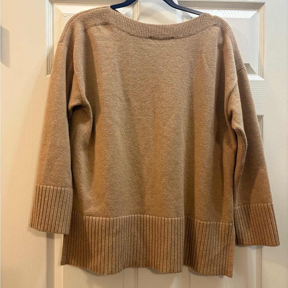 LOFT Tan Crew Neck Sweater